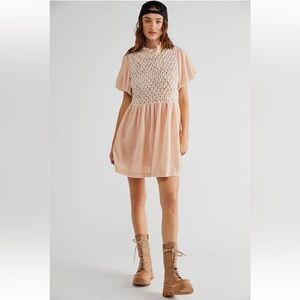 FREE PEOPLE VELVET GUM DROP MINI DRESS